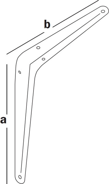 Изображение товара Кронштейн крепежный ЕКТ С ребром жесткости, коричневый 300x350мм / CV501889