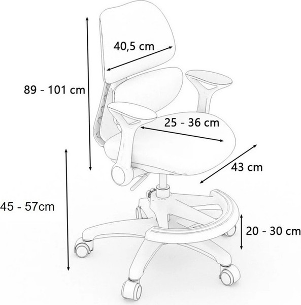 Изображение товара Кресло детское Ergosmart Antey (серый/розовый чехол)