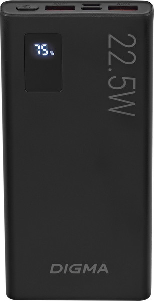 Изображение товара Портативное зарядное устройство Digma DGPF10A 10000mAh / DGPF10A22PBK