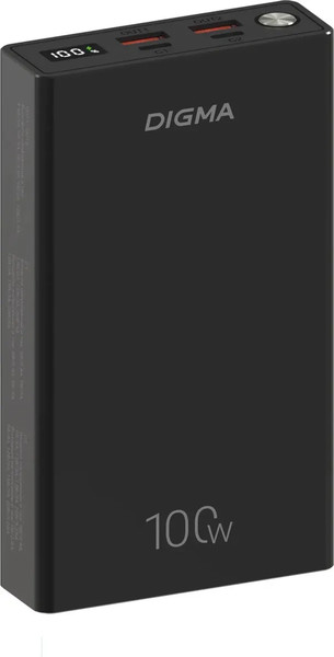 Изображение товара Портативное зарядное устройство Digma DGPD100WA 20000mAh / DGPD20A100ABK