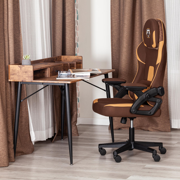 Изображение товара Кресло геймерское Tetchair iBear ткань (коричнево-бежевый)