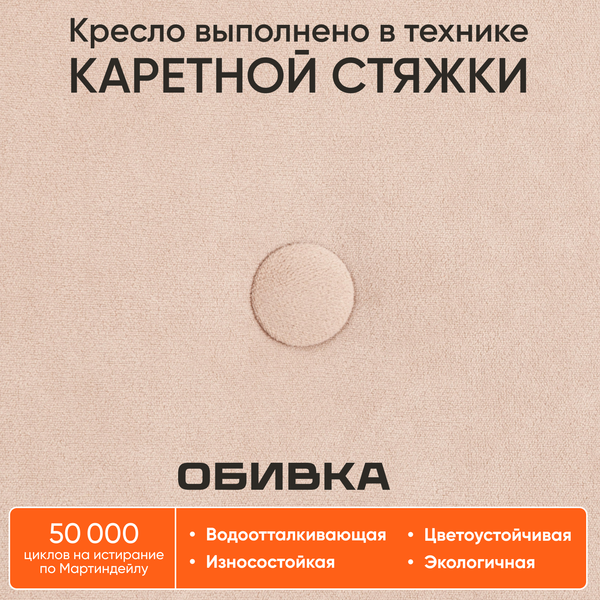 Изображение товара Кресло офисное Tetchair Wind флок (бежевый)