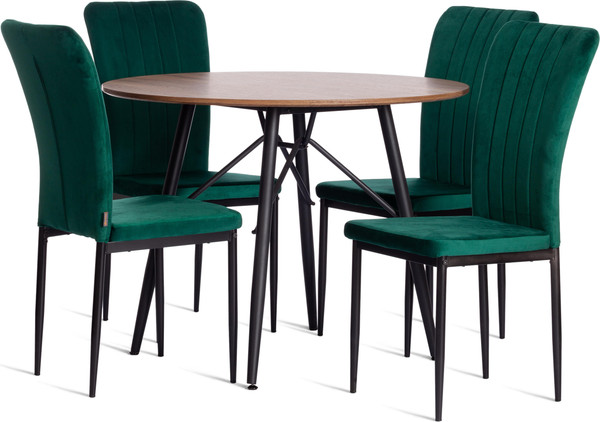 Изображение товара Стул Tetchair Verter 41x52x95 металл/флок (зеленый HLR56/черный)