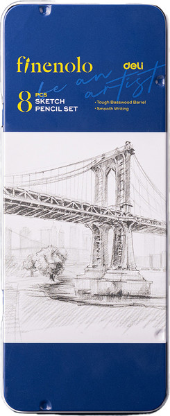 Изображение товара Набор простых карандашей Deli Finenolo Sketch / C26 (8шт)