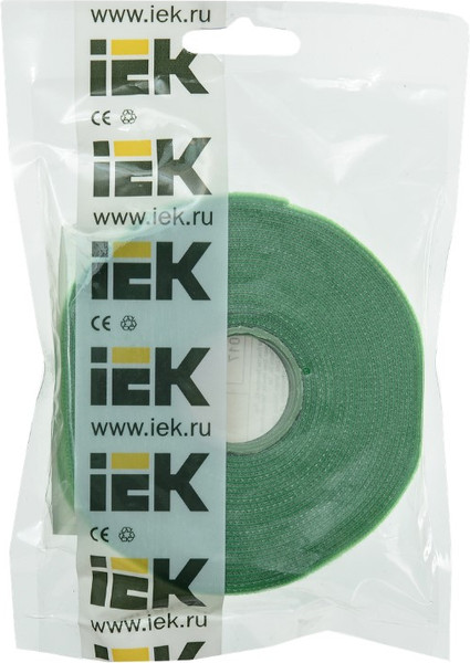 Изображение товара Стяжка для кабеля IEK Хомут-липучка UHL11-16-5M-K06 (зеленый)