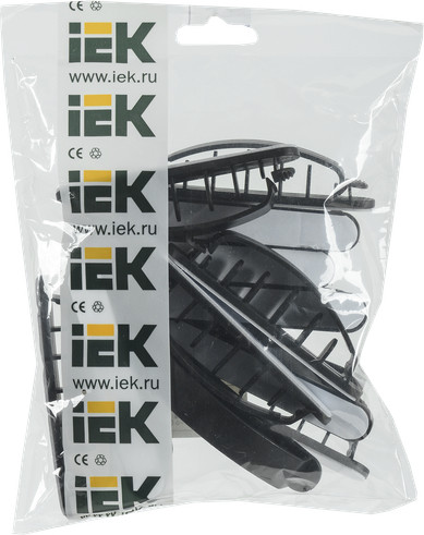 Изображение товара Клипса-держатель для кабеля IEK UHP41-5-K02 (12шт, черный)