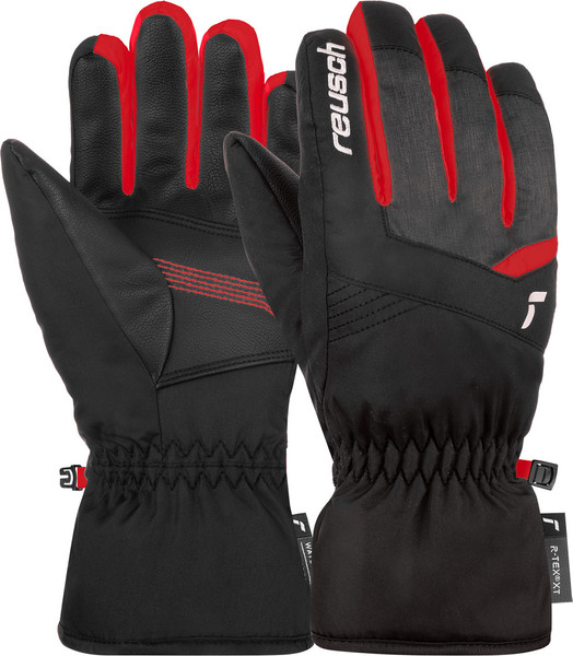 Изображение товара Перчатки лыжные Reusch Bennet R-Tex Xt Junior / 6461206-7680 (р-р 5.5, Blck/Blck Melang/Fire Red)