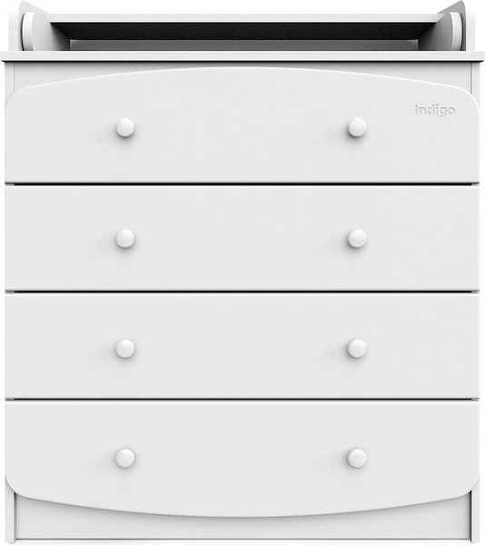 Изображение товара Комод пеленальный INDIGO Classic 800/4 c откидным пеленальным столиком (белый/белый)