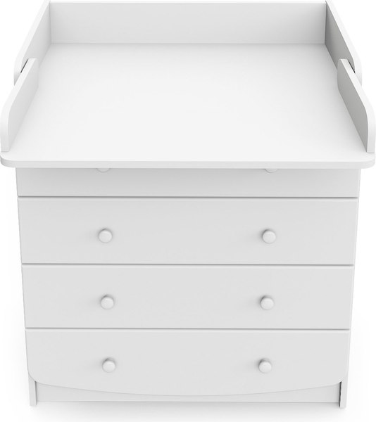 Изображение товара Комод пеленальный INDIGO Classic 800/4 c откидным пеленальным столиком (белый/белый)