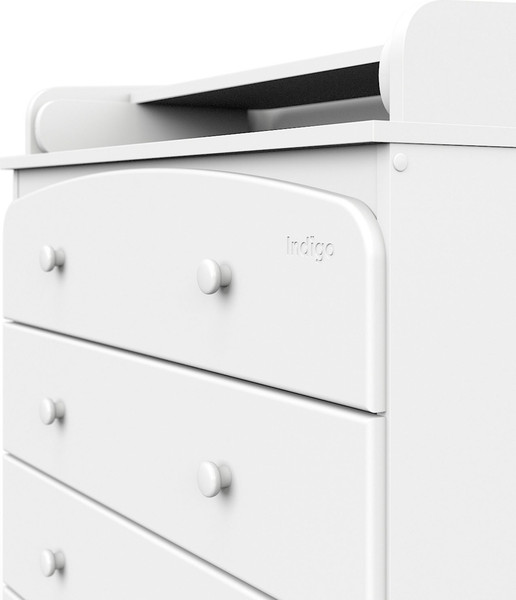 Изображение товара Комод пеленальный INDIGO Classic 800/4 c откидным пеленальным столиком (белый/белый)