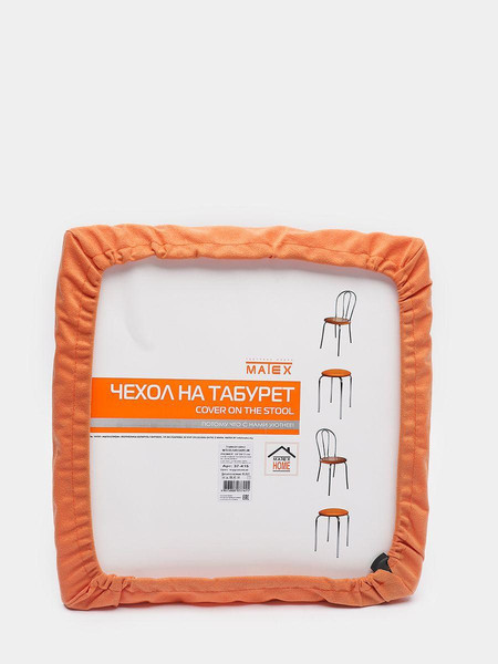 Изображение товара Подушка на стул MATEX Velours Cuadro / 37-415 (коралловый)