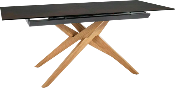 Изображение товара Обеденный стол Signal Loreto Ceramic Ossido Bruno 180-230x90 (коричневый/дуб)