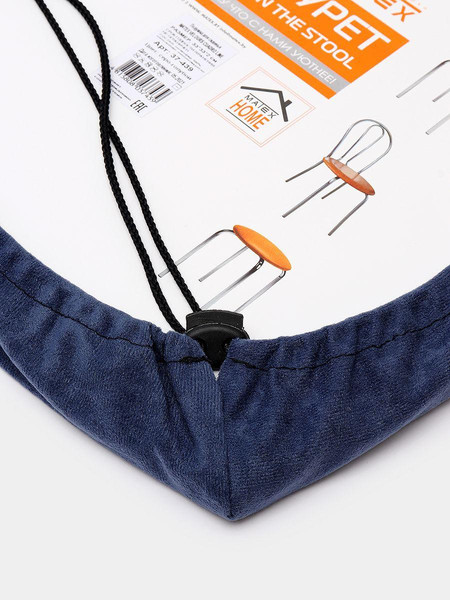 Изображение товара Подушка на стул MATEX Velours Cuadro / 37-439 (серо-голубой)