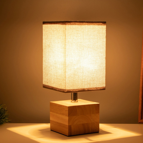Изображение товара Прикроватная лампа Risalux Куб 10613743 (светлое дерево)