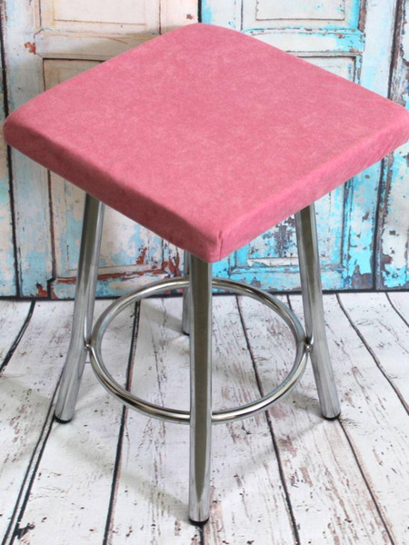 Изображение товара Подушка на стул MATEX Velours Cuadro / 38-115 (светло-розовый)