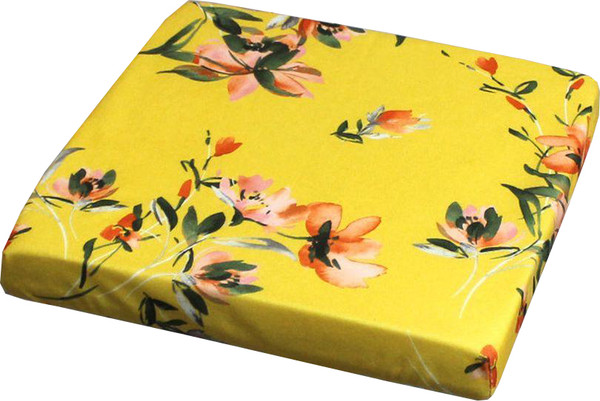 Изображение товара Подушка на стул MATEX Cuadro Concept. Цветы на желтом / 51-930 (желтый/розовый/зеленый)