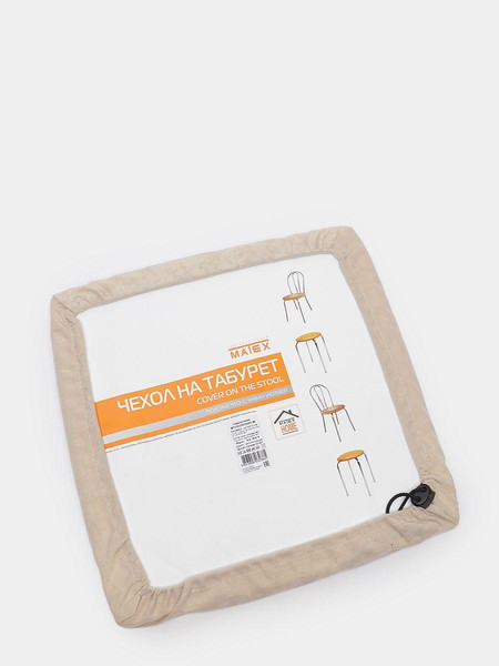 Изображение товара Подушка на стул MATEX Velours Cuadro / 32-861 (молочный)