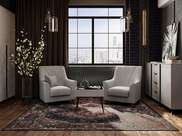 Изображение товара Кресло мягкое Bravo Мебель Далас-1 Стандарт 2 вариант (светло-серый)