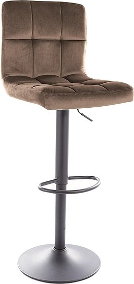 Изображение товара Стул барный Signal C105 Velvet (Bluvel 40 темно-бежевый/черный)