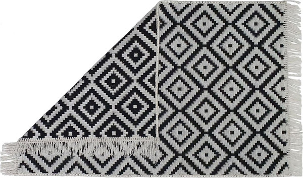 Изображение товара Коврик ТерраТекстиль Kilim Gold 80x150 / 57634 (серый/черный)