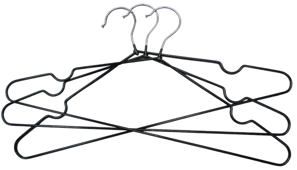 Изображение товара Вешалка для одежды ТерраТекстиль 04LD Металлическая, прорезиненная (30см, черный)