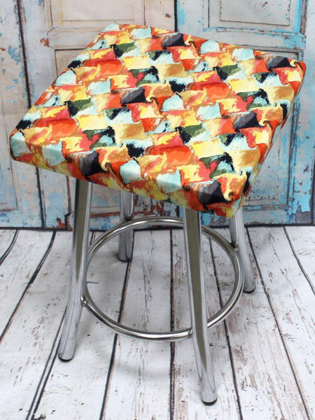 Изображение товара Подушка на стул MATEX Cuadro Concept. Чешуя / 33-349 (оранжевый/зеленый/красный)