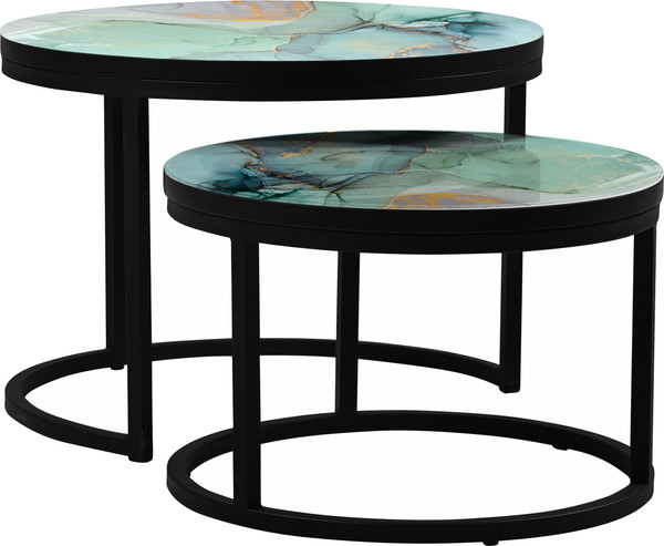 Изображение товара Комплект журнальных столиков Мир стульев №6 60x60 (черный муар/фото 1106684915)