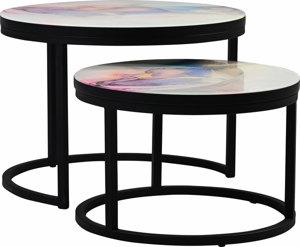 Изображение товара Комплект журнальных столиков Мир стульев №6 60x60 (черный муар/фото 1719409009)