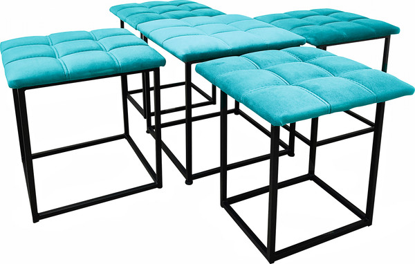 Изображение товара Пуф-трансформер Мир стульев 5в1 (черный муар/велютто 44)