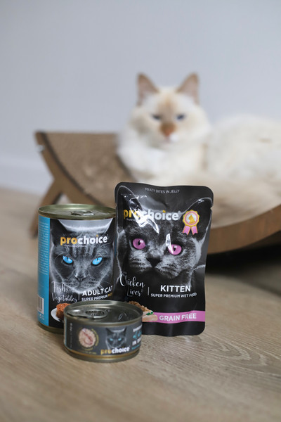 Изображение товара Влажный корм для кошек Prochoice Рыба и овощи паштет для взрослых кошек (400г)