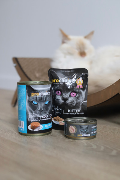 Изображение товара Влажный корм для кошек Prochoice Рыба и овощи паштет для взрослых кошек (400г)