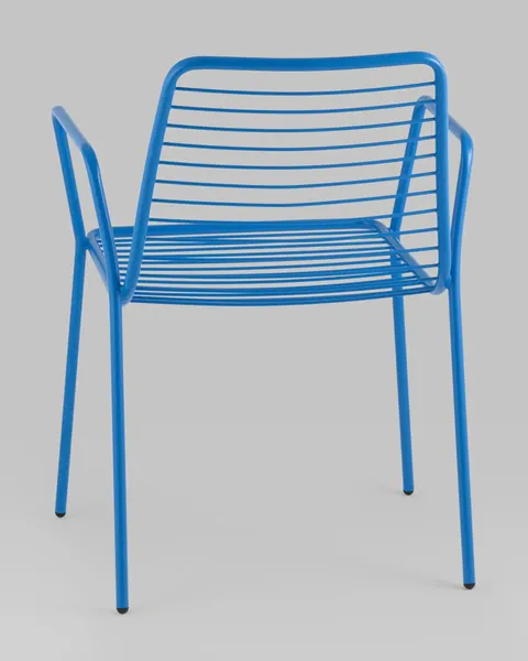 Изображение товара Стул садовый Stool Group Дели с подлокотниками / LV-107-5015 (металл голубой)