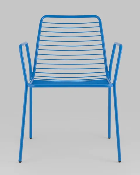 Изображение товара Стул садовый Stool Group Дели с подлокотниками / LV-107-5015 (металл голубой)