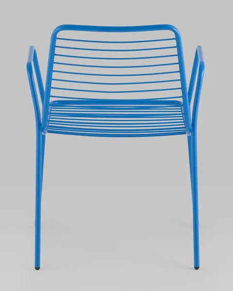 Изображение товара Стул садовый Stool Group Дели с подлокотниками / LV-107-5015 (металл голубой)