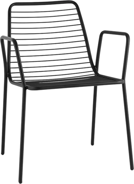 Изображение товара Стул садовый Stool Group Дели с подлокотниками / LV-107-9005 (металл черный)