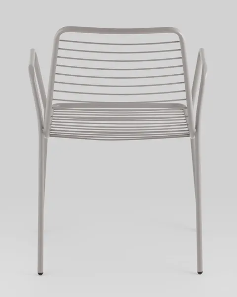 Изображение товара Стул садовый Stool Group Дели с подлокотниками / LV-107-7036 (металл серый)