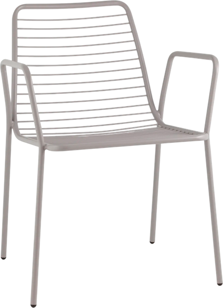 Изображение товара Стул садовый Stool Group Дели с подлокотниками / LV-107-7036 (металл серый)