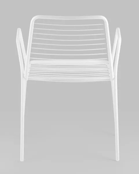 Изображение товара Стул садовый Stool Group Дели с подлокотниками / LV-107-9016 (металл белый)