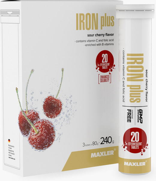Изображение товара Витаминно-минеральный комплекс Maxler Айрон Плюс Вишня (20 таблеток)
