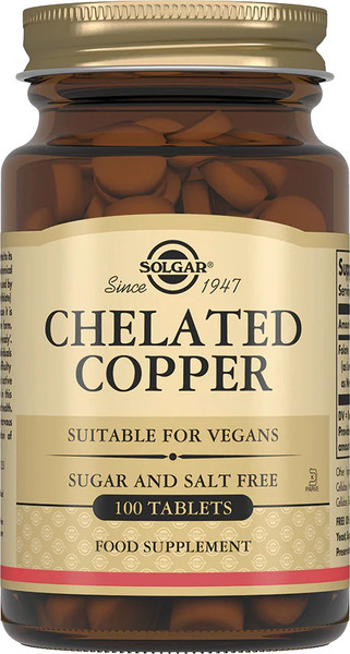 Изображение товара Минерал Solgar Хелат меди (100 таблеток)