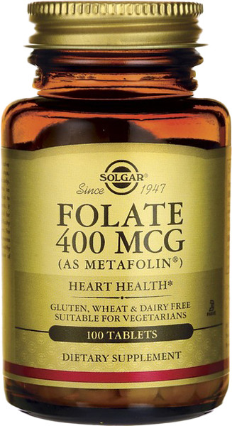 Изображение товара Витамин Solgar Фолат 400 мкг Метафолин (100 таблеток)