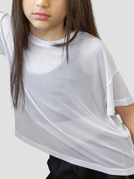 Изображение товара Футболка детская Amarobaby Net / AB-OD24-N33/00-140 (белый, р.140)