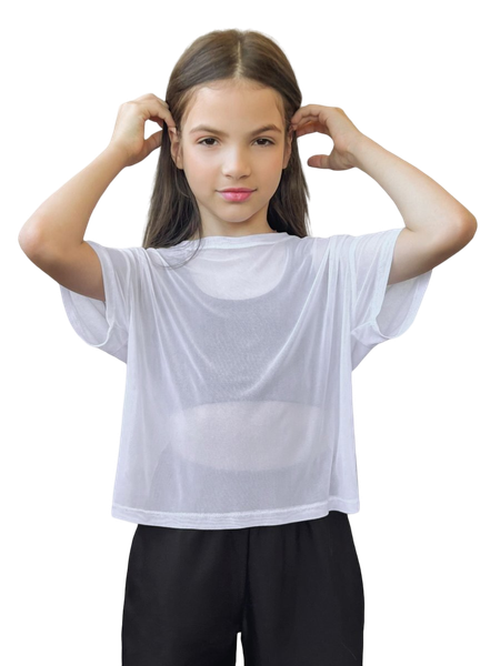 Изображение товара Футболка детская Amarobaby Net / AB-OD24-N33/00-140 (белый, р.140)