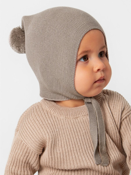Изображение товара Шапочка для малышей Amarobaby Pure Love Nice / AB-OD23-PLN16/12-40 (коричневый, р.40-42)
