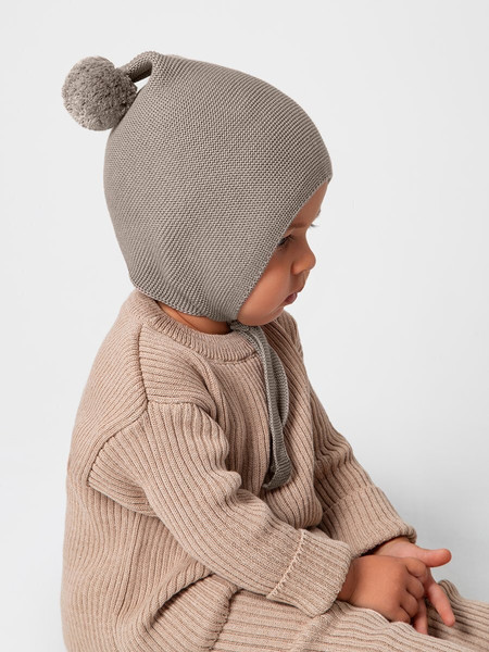 Изображение товара Шапочка для малышей Amarobaby Pure Love Nice / AB-OD23-PLN16/12-40 (коричневый, р.40-42)