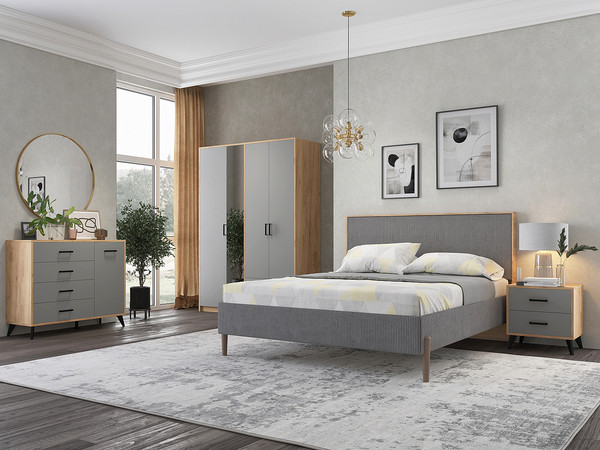 Изображение товара Шкаф Genesis Мебель Svetlana Loft 4 двери (дуб золотой/серый)