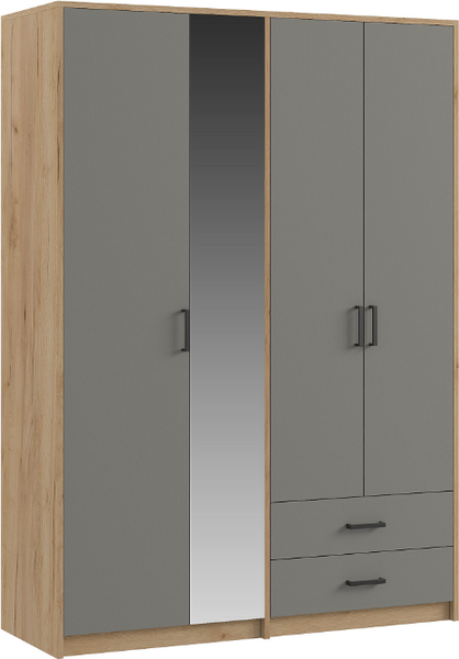 Изображение товара Шкаф Genesis Мебель Svetlana Loft 4 двери (дуб золотой/серый)