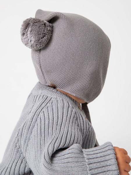 Изображение товара Шапочка для малышей Amarobaby Pure Love Nice / AB-OD23-PLN16/11-38 (серый, р.38-40)