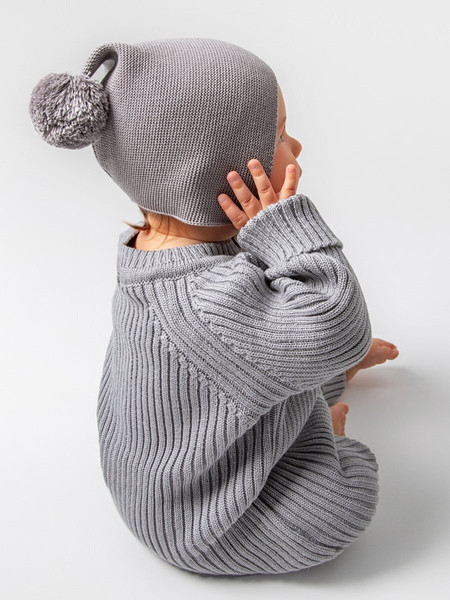 Изображение товара Шапочка для малышей Amarobaby Pure Love Nice / AB-OD23-PLN16/11-44 (серый, р.44-46)