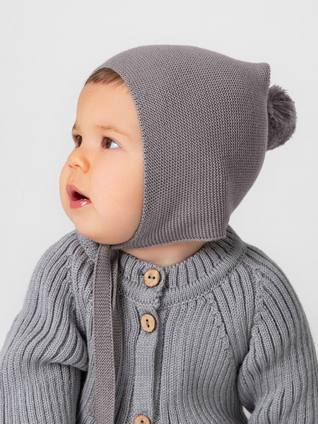 Изображение товара Шапочка для малышей Amarobaby Pure Love Nice / AB-OD23-PLN16/11-46 (серый, р.46-48)